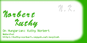 norbert kuthy business card